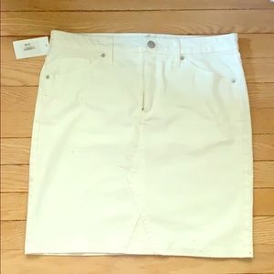 White Jean Skirt